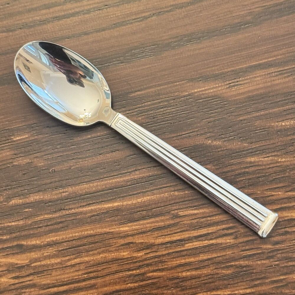 Christofle Triade Silverplate Demitasse Spoon 3 7/8" France Espresso Coffee